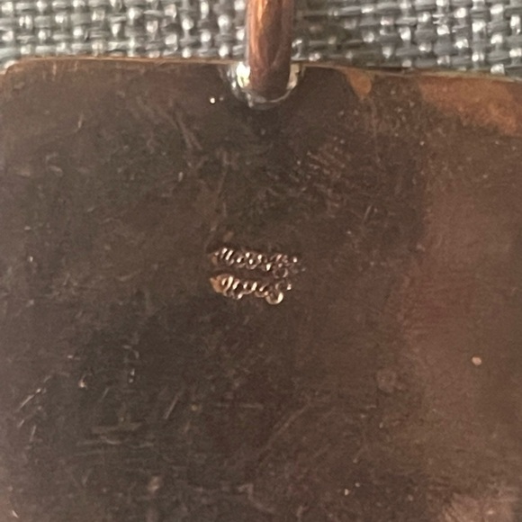 Handcrafted Mixed Metal Brass Gold Tone Signed Artisan Statement 18” Necklace - Picture 10 of 10